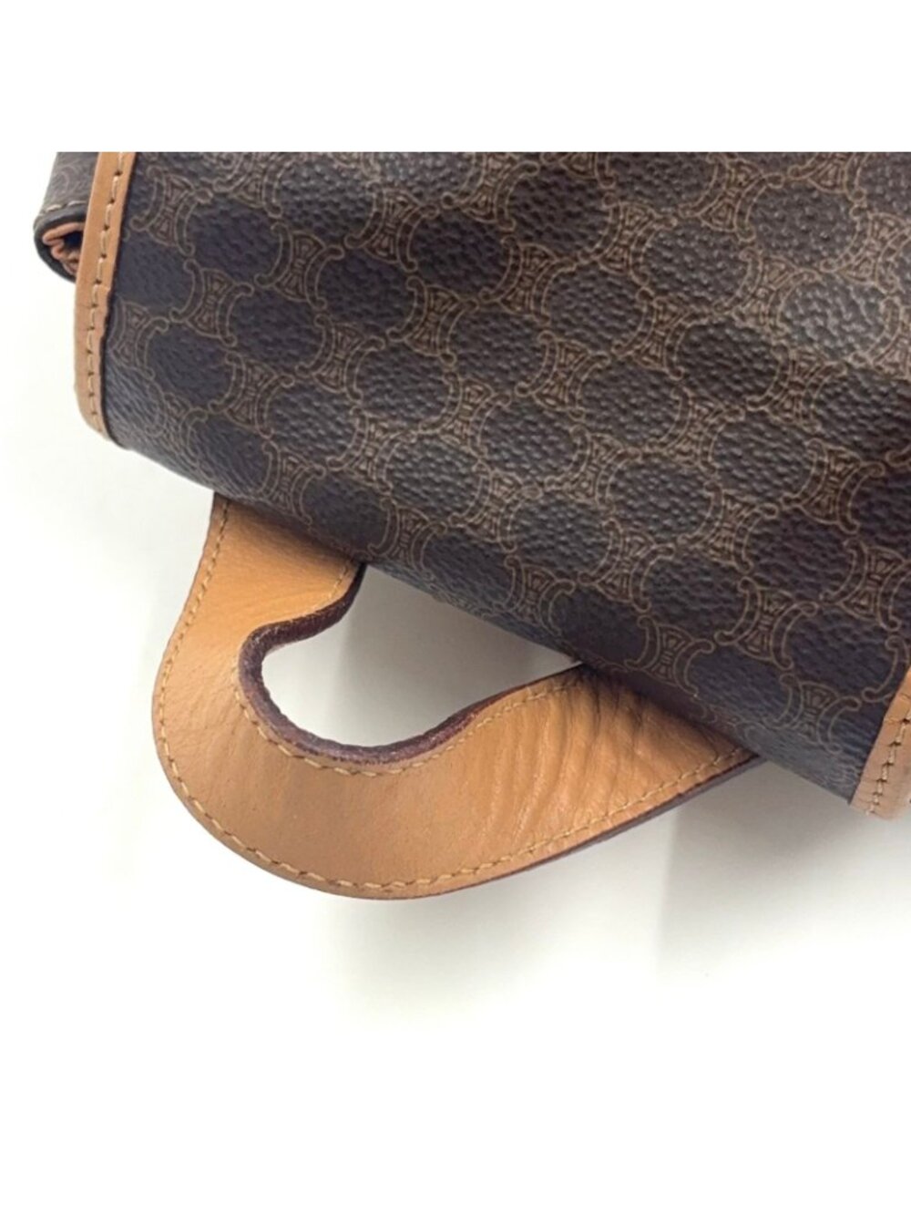 Celine Macadam Pattern Brown Backpack Gold - Picture 12 of 15